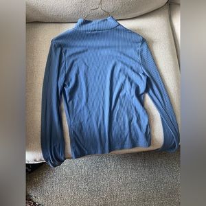YMI collections. Blue longsleeve turtleneck top. Size medium